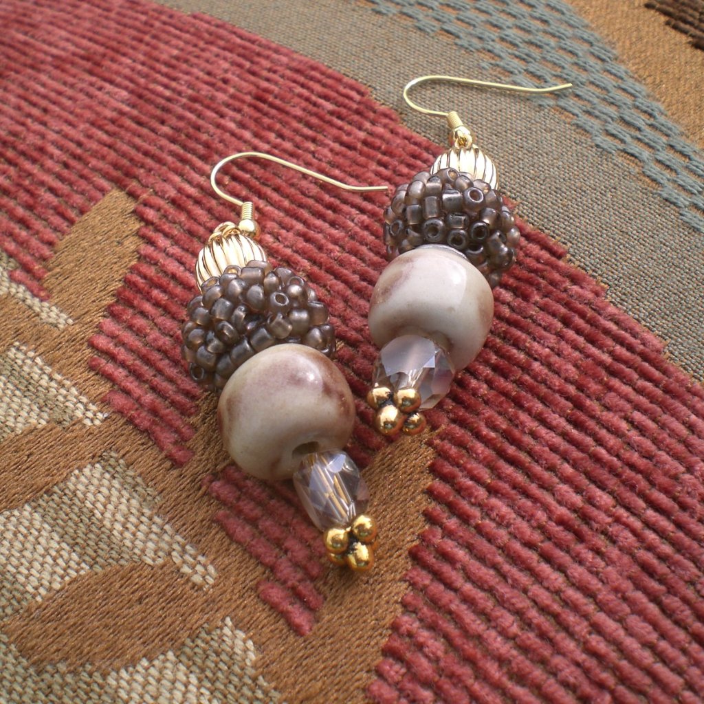 Chocolate Bark Earrings 18$